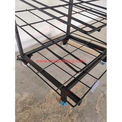Customized LOGO Floor Standing Metal Wire Shelf Door Mat Display Rack