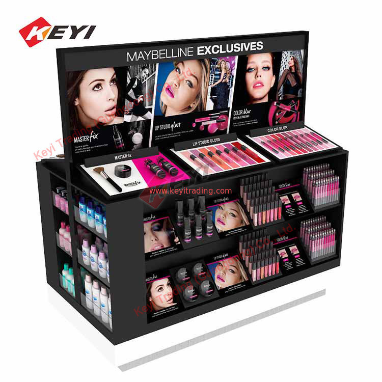 Customized Shopping Mall Floor Stand Display Rack Retail Store Beauty Salon Furniture For Cosmetic Display Cabinet