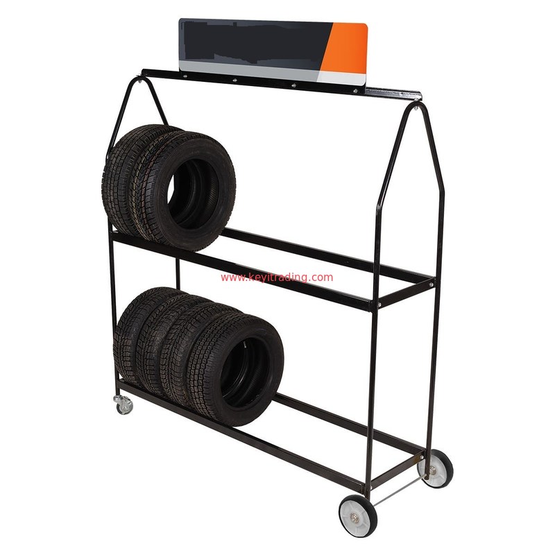 Mobile tyre display rack
