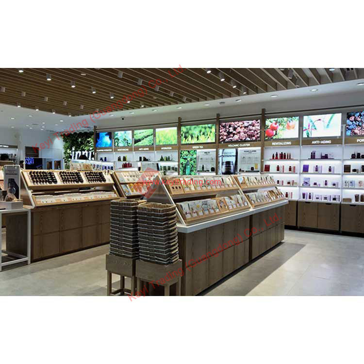 Fashion Design Beauty Salon Make up Stand Showcase Retail Shop Decoration shelves for shops Cosmetic Display Cabinet