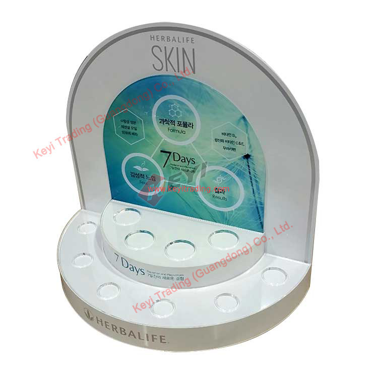 New Design Counter Top Acrylic Skincare Beauty Product Display Stand Cosmetic Makeup Display Rack