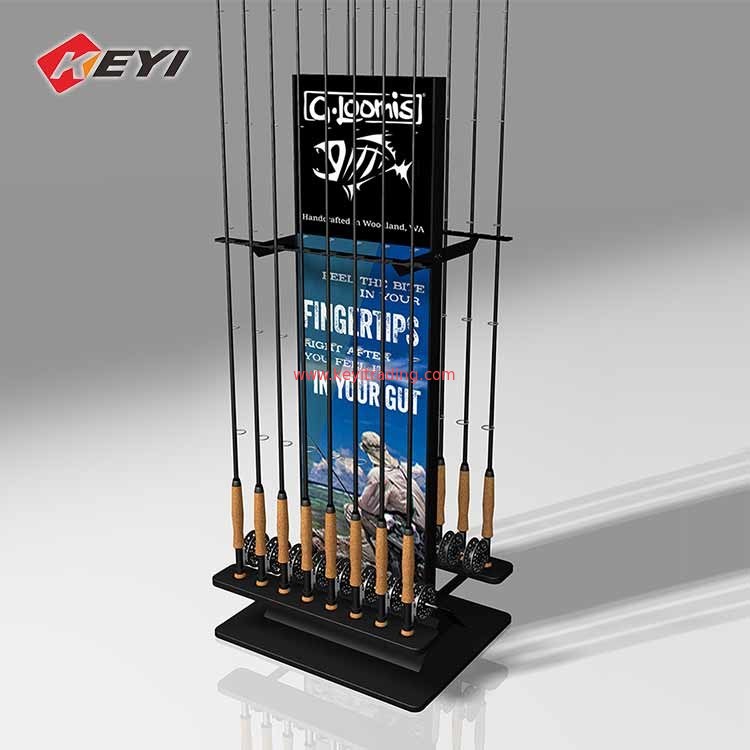 Custom Design Retail Store Metal Fishing Rod Display Stand