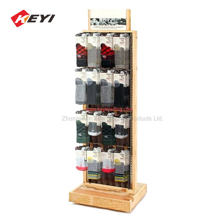High Quality Retail Shop Freestanding Happy Socks Display Rack Stand