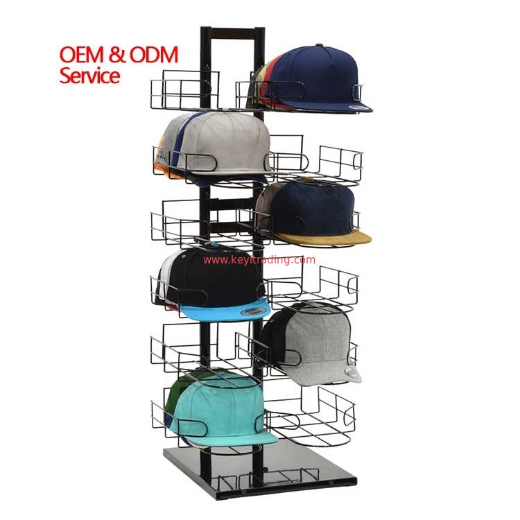 Retail Store Counter Top Metal Baseball Cap Rack Hat Display Stand