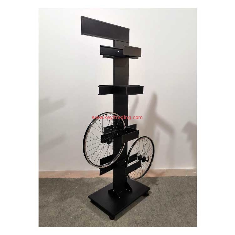 Floor Standing Metal 8 Shelves Bicycle Bike Wheel Rim Display Rack
