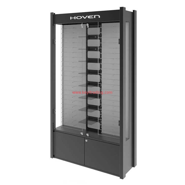 Custom Design Optical Shop Furniture Decor Wall Eyeglass Display Cabinet