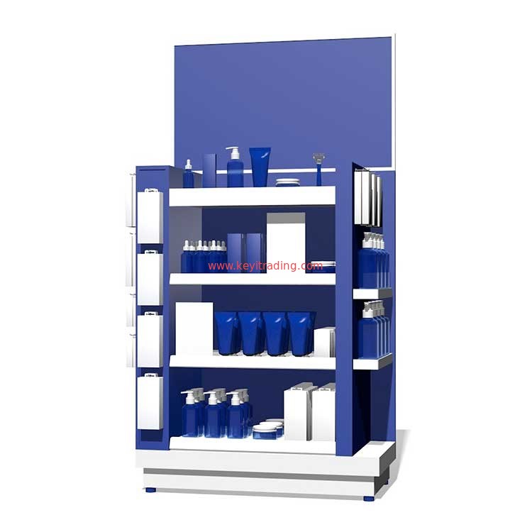 Retail Store Floor Makeup Stand Skin Care Product Cosmetic Display Shelf