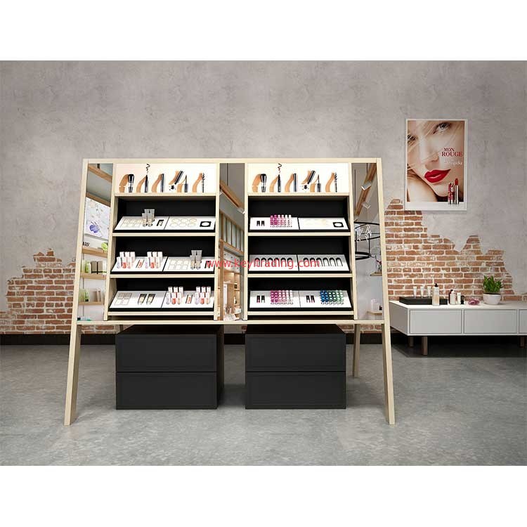 Shop Indoor Furniture Retail Makeup Display Stand Cosmetic Store Shelves