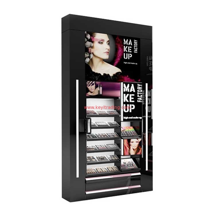Custom Cosmetic Store Furniture Shop Fitting Cosmetic Display Cabinet With Led Light