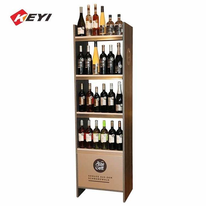 Выставочная витрина бутылки вина